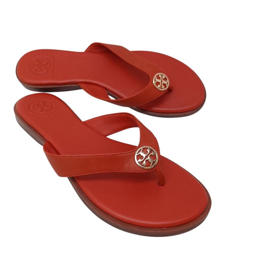 Tory Burch Sandals‎ Rust Leather Thong Flip Flops Womens 6M
